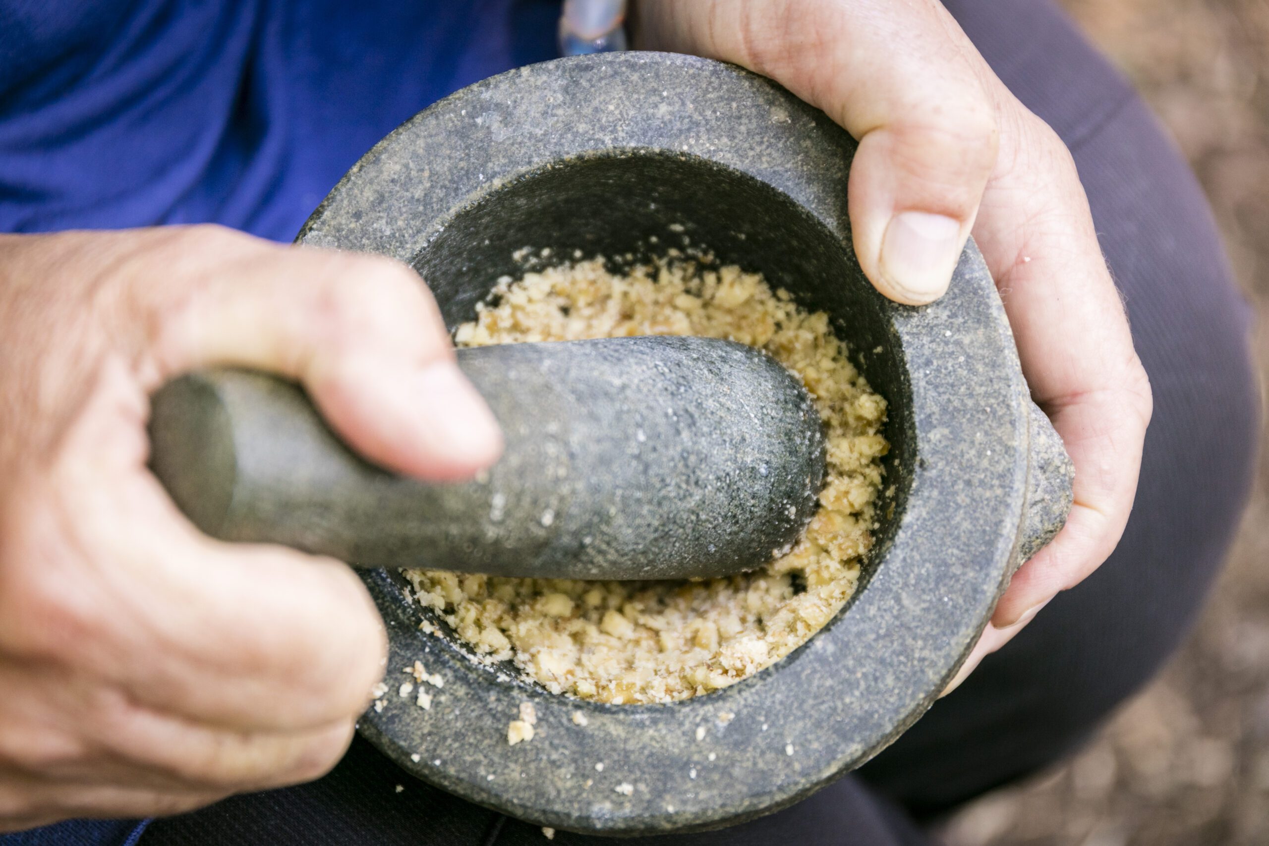 Close-up of pestle and mortar