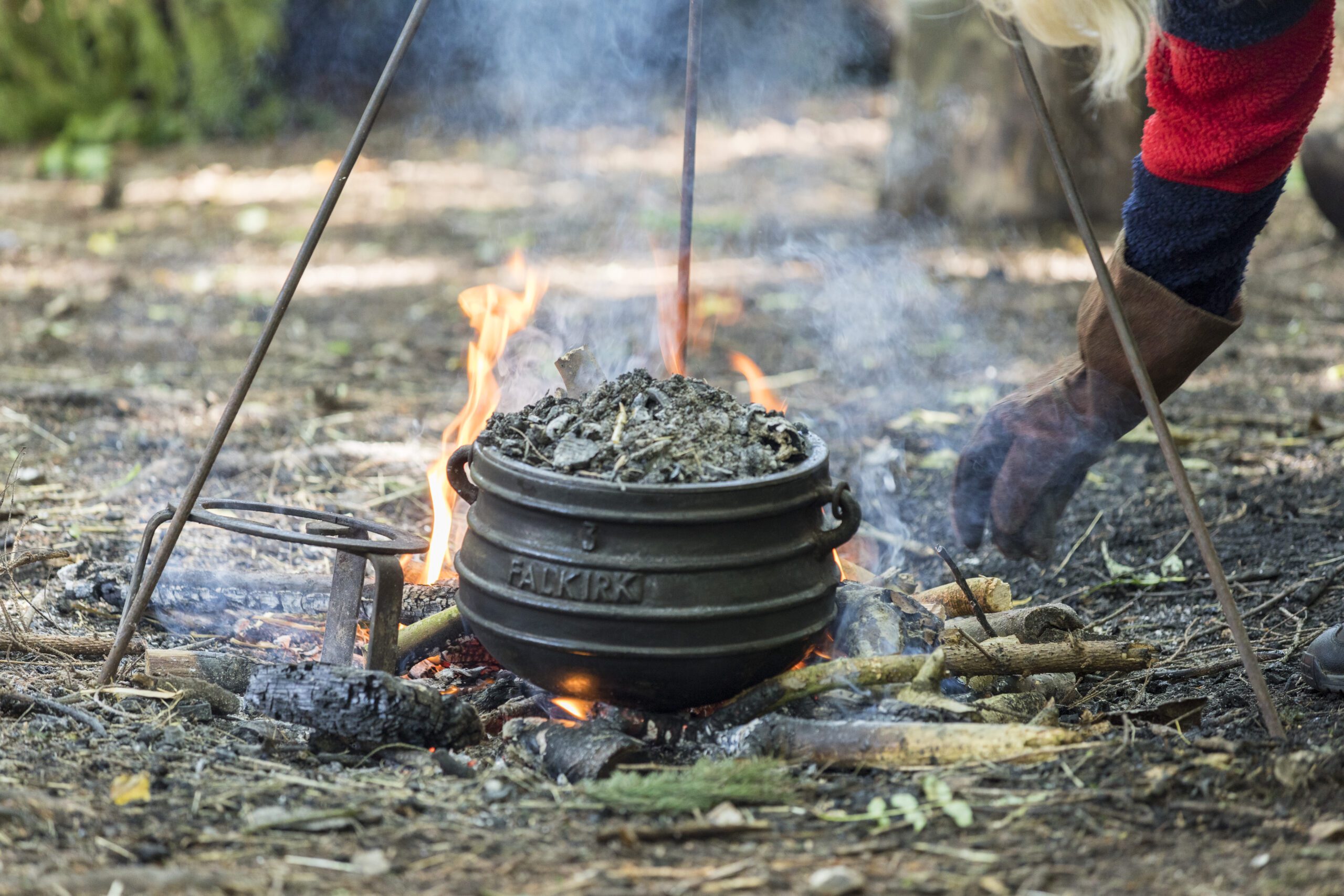 Stove on a campfire