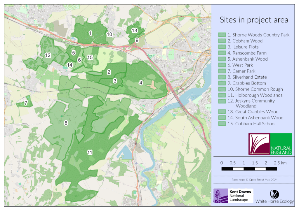 Map showing the sites included in the National Nature Reserve boundary