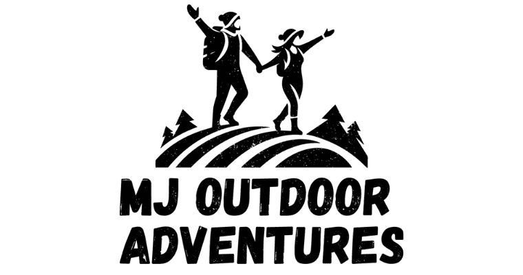 logo showing a silhouette of a man and walking walking over a hill holding hands