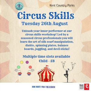 Poster for circus skills event 