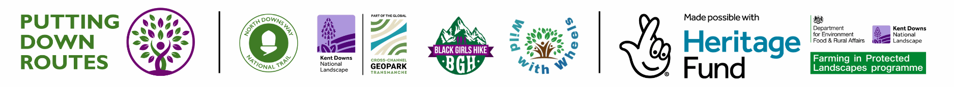 Putting Down Routes funder logos