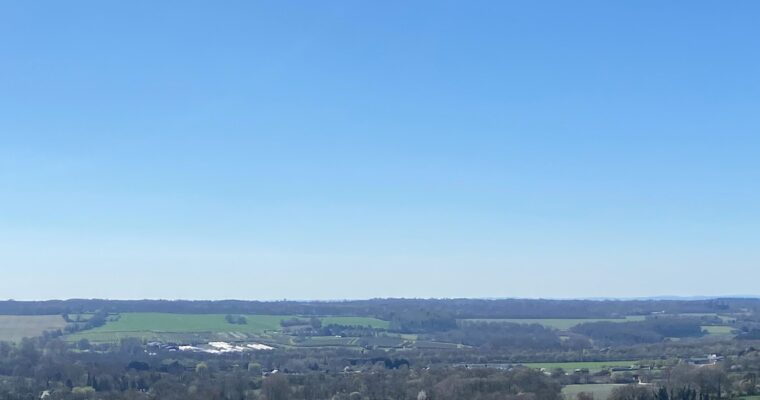 Far reaching views across the landscape in Harrietsham